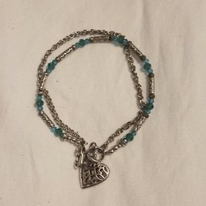 BRIGHTON BRACELETS (set of 3) pink, teal, purple dbl strand. (Final Price)